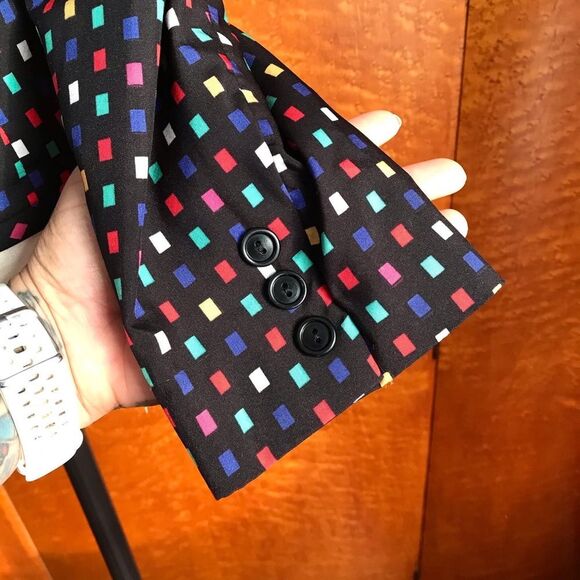 80’s VINTAGE Confetti I. Magnin Silk Jacket S M - Picture 10 of 12